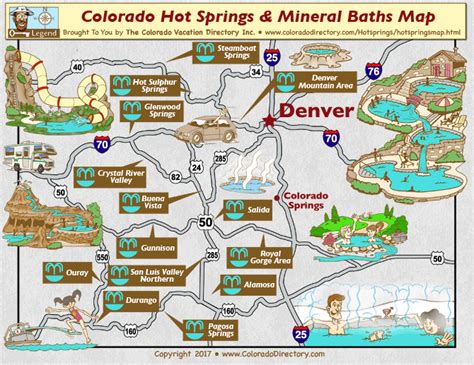 Map of hot springs in Colorado
